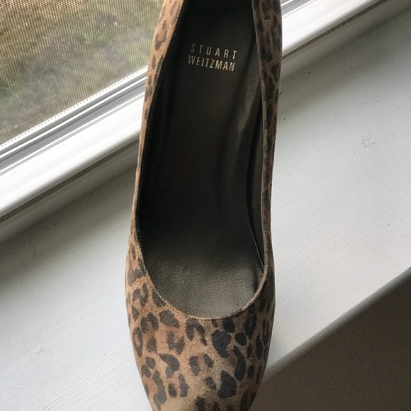 STUART WEITZMAN SUEDE LEOPARD PUMPS - Picture 4 of 8